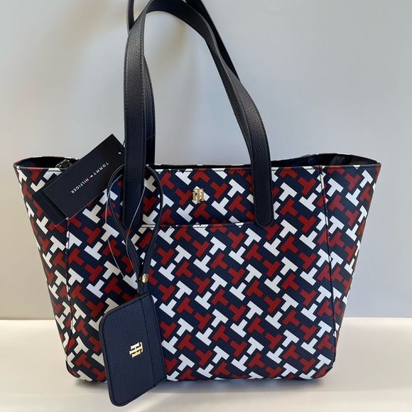 Tommy Hilfiger Lynn II Tote with Pouch- Multi - Picture 1 of 8